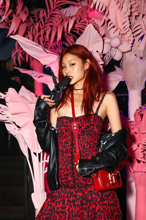 Korean model Hoyeon Jung at the #marcthenight party
